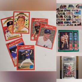 MaxSold Auction: This online auction features trading cards such as MLB and NFL Topps, Fleer, and DonRuss, NIB headphones and much more!