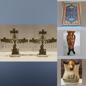 MaxSold Auction: This online auction features Art Deco cast bronze, Royal Doulton figurine, art glass, beer steins, vintage Asianware, art pottery, teacup/saucer sets, new beauty products, Persian rugs, exercise equipment, vintage Pyrex, Fenton glass, vintage folk art and much more!