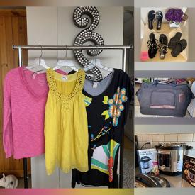 MaxSold Auction: This online auction features books, women’s and men’s clothing, shoes, books, luggage, bags, kitchenware, Instant Pot, decor and much more!