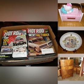 MaxSold Auction: This online auction features Lladro, Hot Wheels, car enthusiast magazines, hand-painted cabinet, board games, Stiffel lamps, crystalware, Spode china, children’s toys, antique bedroom set, MCM buffet and much more!
