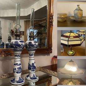 MaxSold Auction: This online auction features Imari China Porcelain plate, art pottery, stained glass lamps, oil lamp, antique teapots, decanter set, antique porcelain lamps, flower pots, vintage lighter, area rugs, teacup/saucer sets and much more!