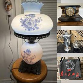MaxSold Auction: This online auction features antique wood masks, wood sculptures, antique mantel clock, teacup/saucer sets, crystal vase, jewelry, ErHu, Asian teapot, porcelain decorative plates, vintage fireplace frame, Asian antique paintings, coins and much more!