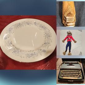 MaxSold Auction: This online auction features Oneida Milady flatware, vintage typewriter, luggage, brass rubbing, Hummels, nesting dolls, Faberge-inspired egg, porcelain doll and much more!