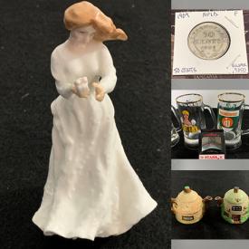 MaxSold Auction: This online auction features coins, Royal Doulton figurines, village houses, Arthur Kaplan prints, novelty teapots, Funko Pops, Legos, wall masks, banknotes and much more!