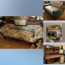 MaxSold Auction: This online auction features vintage toys, gas stoves, antique sink, Swarovski, furniture such as Eastlake style sofa, Parson style chairs, farm table, side tables, and office desk set, records, lighting, kitchenware, wood doors, retail racks, Sentry safes, power tools and much more!