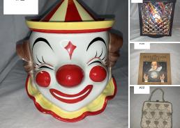 MaxSold Auction: This online auction features vintage dolls, clothing, Dr. Scholl’s massager, light fixture, Dirt Devil vacuum, tarot cards, beaded purse, crafting supplies, Conair foot bath, Rolling Stones lip phone, vintage clown cookie jar, vintage silver-rimmed drinking glasses, shoes and much more!