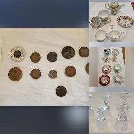 MaxSold Auction: This online auction features commemorative and collectible currency, fine china and decor such as Royal Doulton, Coalport, Paragon, Aynsley, and crystalware, TV cabinet, desk chair, rowing machine and much more!