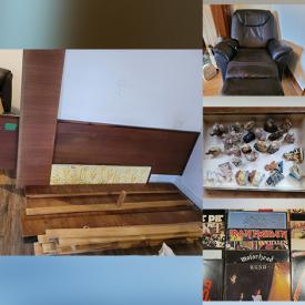 MaxSold Auction: This online auction features a teak bedframe, lift chair, mirror, printer, tins, planter, wall art, Kewpie dolls, writing set, coins, tins, Red Rose figures, matches, dishware, bed rails, vinyl records, planters and much more!