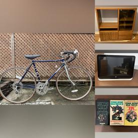 MaxSold Auction: This online auction features a Ride Inn storage system, comic books, lamp shades, Spiderman and other action figures, computer games, books, DVDs, VHS, electronics, Mizuno baseball glove, Winter Village figurines, frames, vintage bicycle and much more!