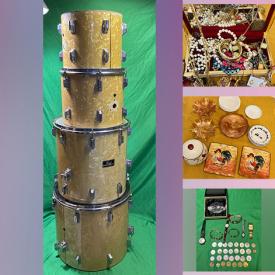 MaxSold Auction: This online auction features vintage series drums, vinyl records, toy soldiers, decorative plates, electrical supplies, games, golf clubs, teacup/saucer sets, printer, bike, yard tools, work clothes and much more!