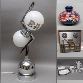 MaxSold Auction: This online auction features sterling silver, antique Delft, collectible stamps, Morse code headset, framed paintings, silverplate, art books, Sony speakers, lamps, teak nesting tables, glassware, handmade rugs and much more!