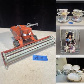 MaxSold Auction: This online auction features vintage books, lamp, small metal safe, antique coffee pot, Asian ewer, tea cups, Limoges and other china, belt buckles, tools, costume jewelry, clothing, comic books, wall brackets, CDs/DVDs, Playstation 2, porcelain dolls, toys, games and much more!