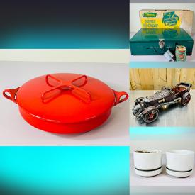 MaxSold Auction: This online auction features vintage Lladro figurines, art glass, Dansk Købenstyle pots, vintage pottery, antique secretary desk, Hammersley dishes, antique Japanese Satsuma vase, teacup/saucer sets, souvenir spoons, perfume, toys, comics, vintage marbles, yarn, jewelry and much more!