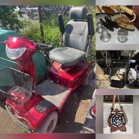 MaxSold Auction: This online auction features electric wheelchair, mobility scooters, antique welding torches, decorative wall plates, antique sewing machine, model train set,  toys, small kitchen appliances, pilates chair, fitness gear, video game accessories, and much, much, more!!!