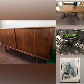 MaxSold Auction: This online auction features Acorn stairlift, 32” Sony TV, kitchenware, furniture such as Vilas dresser, coffee cart, retro vinyl chairs, teakwood sideboard, dining table with chairs, loveseat and vintage side tables, framed art, fine china, yard tools and much more!