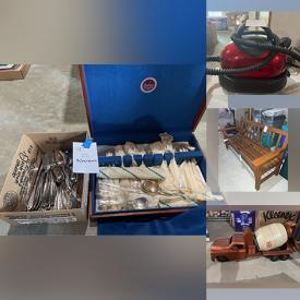 MaxSold Auction: This online auction features steam cleaner, small kitchen appliances, Schonber crystals, vacuum, power & hand tools, desk, cameras, saxophone, nutcrackers, model trains, exercise equipment, watches, camping gear, BBQ grill, garden pots and much more!