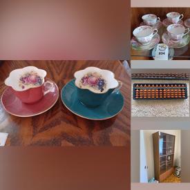 MaxSold Auction: This online auction features men’s clothing, camping gear, sectional sofa, Capodimonte flowers, Royal Doulton figure, teacup/saucer sets, collector spoons, wood ducks, Japanese Hagoita, teak furniture, toys, children’s books, TV, vinyl records, golf clubs, skis, lawnmower, bike and much more!