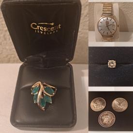 MaxSold Auction: This online auction features gold jewelry, vintage watches, coins, art glass and much more!