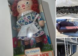 MaxSold Auction: This online auction features storage containers, kid's toys, kitchenware, electronics, Lionel trains, decorative plates, clothing, shoes, jewelry, lamps, junction boxes, footrest, CDs, antique chaise couch, Baby Jogger stroller, Raggedy Ann and Andy, ripple rugs, seasonal decor and much more!