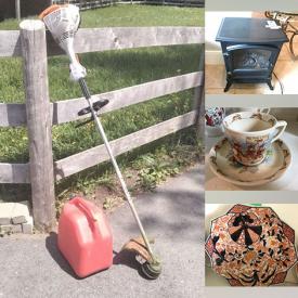 MaxSold Auction: This online auction features yard tools, dollhouse & furniture, jewellery cabinet, electric fireplace, pet products, decanters, telescope, Royal Doulton figurines, golf clubs, sewing machine, serger, Carole Black LE print, patio furniture, bar stools, and much, much, more!!