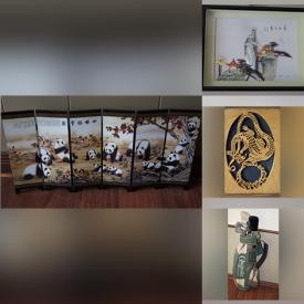 MaxSold Auction: This online auction features table screens, Chinese shell art, Korean calligraphy, Chinese paper cut, Chinese silk embroidered tapestries, outdoor chairs, golf clubs, ride-on vehicle and much more!