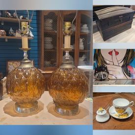 MaxSold Auction: This Charity/Fundraising Online Auction features Avon perfume bottles, vintage lamps, antique dresser, vintage Pyrex, vintage toys, barware, gold tea set, vintage thimbles, garden planters, art glass, sports jerseys, glass ink wells, puzzles, teacup/saucer sets, area rugs, fabric and much more!