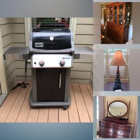 MaxSold Auction: This online auction features framed art, furniture such as side tables, china cabinet, mission style dining room table and chairs, corner desk, dressers and La-Z-Boy loveseat, garden tools, utility cabinets, Weber BBQ, glassware, area rugs, lamps, Panasonic home theater, power tools and much more!