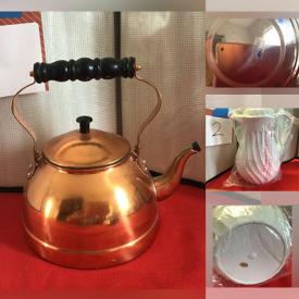 MaxSold Auction: This online auction features a Vintage tea kettle, Frying pan, Coffee maker, Vintage measuring cups, Kitchen Aid, White shirts, Earings Bike, Exercise bike, Swivel chair, VIntage dresser, Wall art, Twin bed, Ottoman, Bean bag and much more!