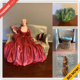 MaxSold Auction: This online auction features Royal Doulton figurine, Wedgwood pot, art glass, Indigenous soapstone carving, decorative plates, area rugs, display cabinets, vintage toys, coins, original artwork, inflatable bed, TV, vinyl records, vintage oil lamps, watches and much more!