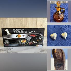 MaxSold Auction: This online auction features cuckoo clock, copper teapots, quilts, decanter, banknote, Nascar collectibles, vintage jewelry, Fenton glass, cameras and much more!