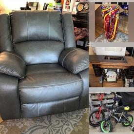 MaxSold Auction: This online auction features vintage server cabinets, rocker recliner, art glass, leather coats, cubby storage, antique sewing machine, ladies' boots & shoes, bicycles, outdoor furniture and much more!