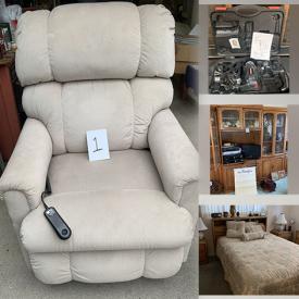 MaxSold Auction: This online auction features massaging recliner, vinyl records, bedroom set, drafting table, art supplies, stereo equipment, office supplies, small kitchen appliances, yard tools, power tools, electrical supplies, plumbing supplies, copier and much more!