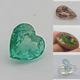 MaxSold Auction: This online auction features ruby ring & earrings, emerald earrings, and loose gemstones such as Columbian emerald, tourmaline, sapphire, rubies, aquamarine, blue spinel, topaz and much more!