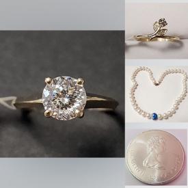 MaxSold Auction: This online auction features jewelry such as 10k citrine and diamond ring, silver pendants, Canadian ammolite, Pandora style beads, white topaz earrings, sapphire, pearls, morganite and much more!