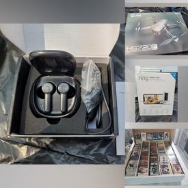 MaxSold Auction: This online auction features sports trading cards, and new items such as dash cam, earbuds, drone, indoor security camera and much more!