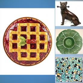 MaxSold Auction: This online auction features bronze statue, abstract paintings, pendant light, ginger jar, modern industrial lamp, vintage beer tumblers, modern abstract chrome plates, lampshades, women’s tennis skirts, and much more!!