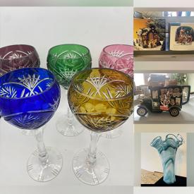 MaxSold Auction: This online auction features vintage silverplate, vintage colored glassware, Christmas decor, Corelle, Pyrex, NIB chandelier, framed artwork, costume jewelry, small kitchen appliances and much more!