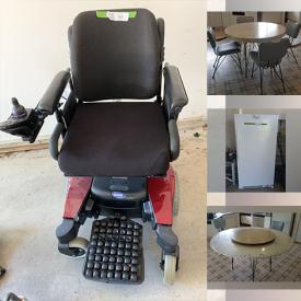 MaxSold Auction: This online auction features a convertible commode chair, motorized Proton wheelchair and other mobility aids, Kenmore commercial freezer, candles, Royal Albert, Royal Stafford and other china, Coleman propane stove, garden supplies, tools, hardware, lawn decor, lamps, office supplies, personal care tools, headboard, pine chest, linens, electronics, kitchenware, small kitchen appliances. Seasonal decor, vases, teak dining table, plants and much more!