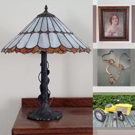 MaxSold Auction: This online auction features original art, antique Tiffany style lamp, antique silverware, men’s and women’s jewelry, NIB headphones, chrome car parts, barn beams and much more!