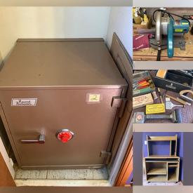 MaxSold Auction: This online auction features safe, computer desk, TV, vinyl records, printer, doll house, small kitchen appliances, TV, power & hand tools, carpeting tools, fasteners and much more!