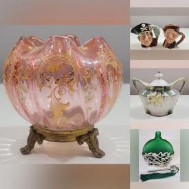 MaxSold Auction: This online auction features vintage scarves, art glass, depression glass, vintage bone china floral, Empress by Adams china, Toby jugs, perfume bottle, cranberry glass, teacup/saucer sets, handbags, hats, vintage costume jewelry, new beauty products, Holly Hobbie collectors plates and much more!