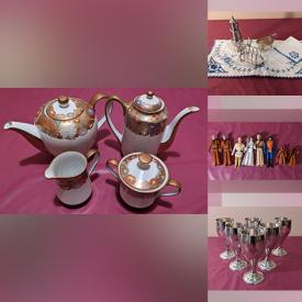 MaxSold Auction: This online auction features vintage Barbie, vintage Star Wars, Japanese Satsuma porcelain, vintage books, handmade ceramics, women’s clothing, silver plate, crystal ware, vintage linens, vintage toys, costume jewelry, original paintings and much more!