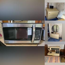 MaxSold Auction: This online auction features various items such as Kitchen Table, Chairs, Microwave, LG TV, Stand, Wingback Chair, Japanese Dining Table, Sofa, Floor Lamp, Nintendo Switch, Game, Desk, Geisha Doll, Crystal, Serving ware, China, Vintage Bed frame, Nightstand, Dresser With Mirror, Sewing Machine and much more.