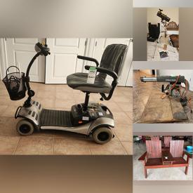 MaxSold Auction: This online auction features electric scooter, stone light, marble top tables, Gladstone china, telescope, stereo components, framed wall art, Thomasville bedroom furniture, power tools, cedar outdoor seating, rolling toolbox, yard tools, chainsaw, concrete statues, outdoor umbrellas, padded benches, portable AC units, art glass, small kitchen appliances and much more!