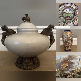 MaxSold Auction: This online auction features art by Liana Pica Birt, Linda Nelson, Marjory Caswell, Paul Hyttinen and others, Yixing clay tea set, beverage vessel, vintage German barometers, decorative plates, carvings, vases and much more!