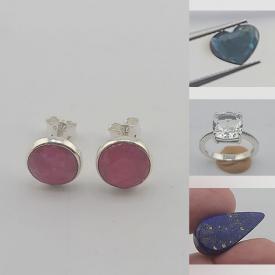 MaxSold Auction: This online auction features gemstone jewelry, loose gemstones such as sapphires, quartz, garnets, peridot, onyx, fluorite, moonstones and much more!