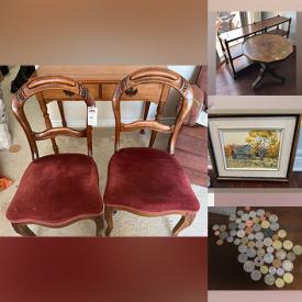 MaxSold Auction: This online auction features jewelry, artwork, furniture, silverware, collectibles, lamps, decor, ladies\' and men\'s wear, silverware, footwear, kitchenware, Yamaha Bluetooth, Lazy Boy recliner, Minton china, tea cups cleaning items and much more!