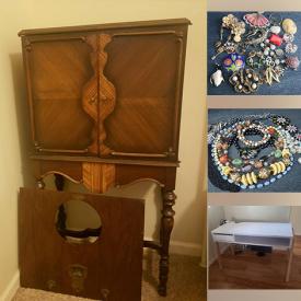 MaxSold Auction: This online auction features furniture such as a light-duty garden bench, computer desk and others, decorative china, organizers, rock tumbler, bubble lights, planters, baskets, trinket boxes, jewelry, containers and more!