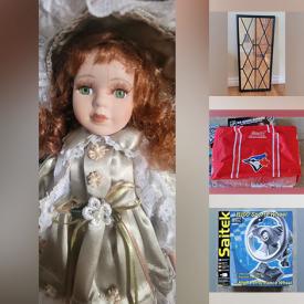 MaxSold Auction: This online auction includes collectibles porcelain dolls, Christmas decor, framed artwork, dishware, handbags, linens, books, video recorders, board games, photo printers, glassware, vintage typewriters, stained glass, Windsor chairs and much more!