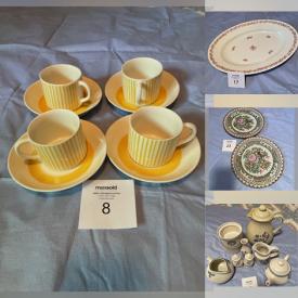 MaxSold Auction: This online auction features Delft accessories, serving ware, candleholders, antique plates, antique dishes, stemless wine glasses, teapot set and much more!